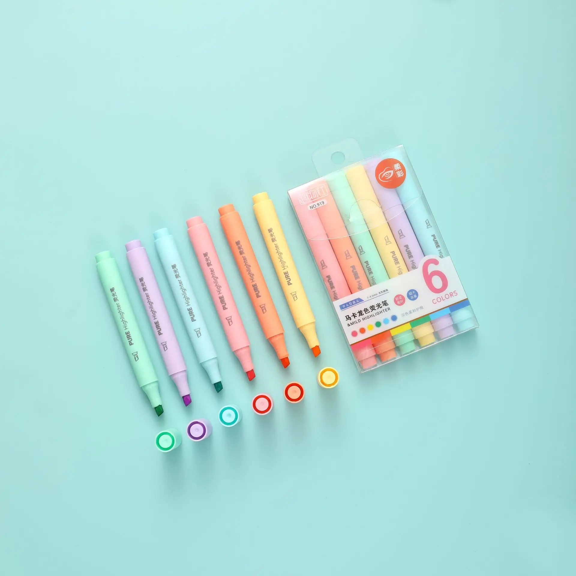 6 قطعة/المجموعة الباستيل اللون - مراجعة Pastel Highlighter Set Double Ended وسعره